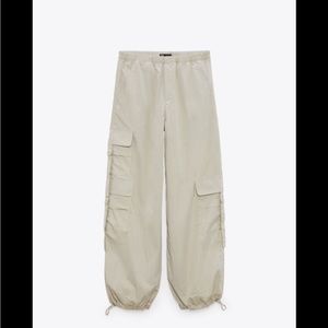 Zara cargo parachute pants
